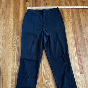 Grey and black striped pants